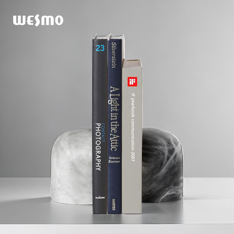 Wholesale Custom Desktop Marble Bookends Nordic Book Ends Bookstand Decorative home ornament